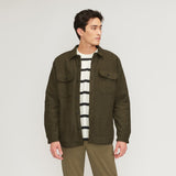 ReNew Fleece-Lined Heavyweight Overshirt | Melírovaná Zelená