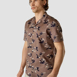 Bowling Short Sleeve Shirt Subtle Flowers