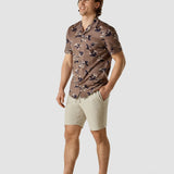 Bowling Short Sleeve Shirt Subtle Flowers