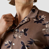 Bowling Short Sleeve Shirt Subtle Flowers
