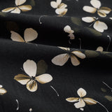 Breeze Bowling Short Sleeve Shirt Black Flowers