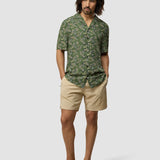 Breeze Bowling Short Sleeve Shirt Green Paisley