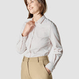 Business Shirt Slim Caramel Stripes