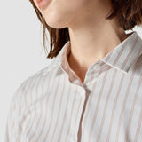 Business Shirt Slim Caramel Stripes