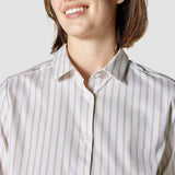 Business Shirt Regular Caramel Stripes