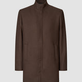 Casentino Wool Coat Saddle Brown