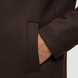 Casentino Wool Coat Saddle Brown
