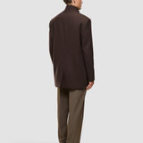 Casentino Wool Coat Saddle Brown