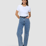 Women's Classic Jeans Relaxed Fit Snow Blue Wash
