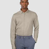 Classic Hemd Stone Beige Regular