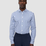 Classic Shirt Dusky Blue Stripe Slim
