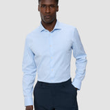 Elevated Shirt Light Blue Stripe Thin Slim