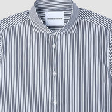 Elevated Shirt Navy Stripe Thin Slim
