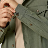 Essential Overshirt Nightfall Green Melange