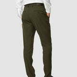 Essential Suit Pants Slim Moss Green Pinstripe