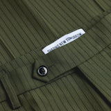 Essential Suit Pants Slim Moss Green Pinstripe