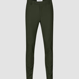 Essential Suit Pants Slim Moss Green Pinstripe
