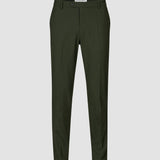 Essential Suit Pants Regular Moss Green Pinstripe
