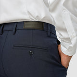 Essential Suit Pants Slim Dark Blue Check
