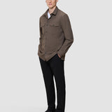 Essential Overshirt Saddle Brown Melange