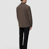 Essential Overshirt Saddle Brown Melange