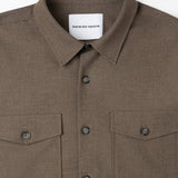 Essential Overshirt Saddle Brown Melange