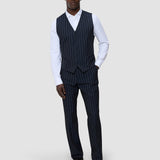 Essential Suit Pants Regular Navy Stripes