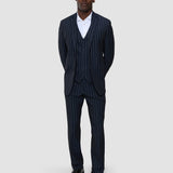 Essential Suit Pants Regular Navy Stripes