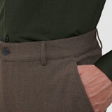 Essential Pants Slim Saddle Brown Melange