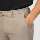 Essential Suit Pants Relaxed Fit Beige Melange