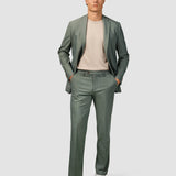 Essential Suit Pants Relaxed Fit Green Melange