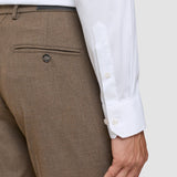 Essential Suit Pants Slim Saddle Brown Melange