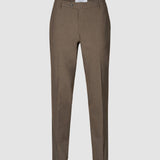 Essential Suit Pants Slim Saddle Brown Melange