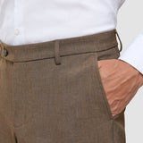 Essential Suit Pants Regular Saddle Brown Melange