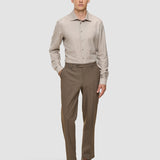 Essential Suit Pants Relaxed Fit Saddle Brown Melange