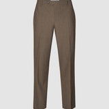 Essential Suit Pants Relaxed Fit Saddle Brown Melange