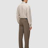 Essential Suit Pants Relaxed Fit Saddle Brown Melange