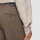 Essential Suit Pants Relaxed Fit Saddle Brown Melange