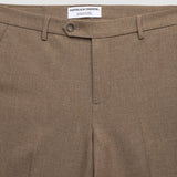 Essential Suit Pants Relaxed Fit Saddle Brown Melange