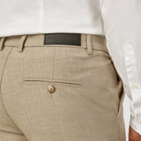 Essential Suit Pants Slim Beige Melange