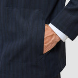 Heritage Overshirt Dark Navy Pinstripe
