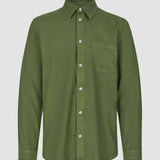 Refined Linen Long Sleeve Shirt Clover Green