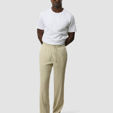 Refined Linen Pants Soft Sand