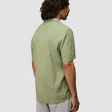 Refined Linen Bowling Short Sleeve Shirt Tea
