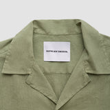 Refined Linen Bowling Short Sleeve Shirt Tea