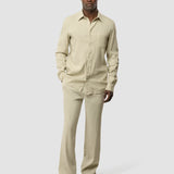 Refined Linen Long Sleeve Shirt Soft Sand