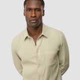 Refined Linen Long Sleeve Shirt Soft Sand