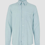 Refined Linen Long Sleeve Shirt Sky Blue