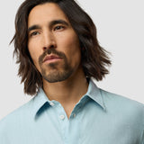 Refined Linen Long Sleeve Shirt Sky Blue