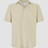 Refined Linen Bowling Short Sleeve Shirt Soft Sand